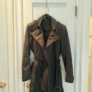 Dolce & Gabbana Black Belted Trench Coat